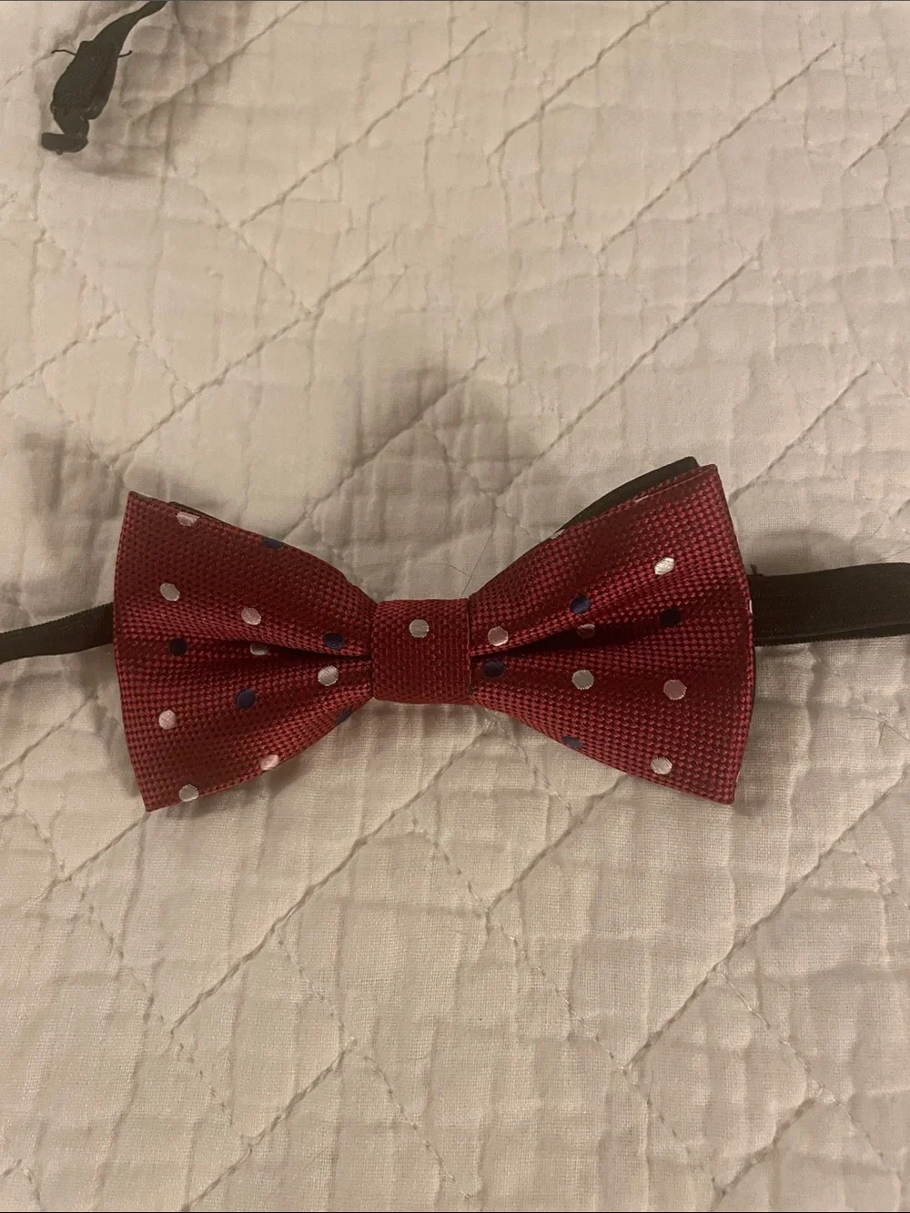 Set of Six Boy’s Pre-tied Bow Ties - Navy, Burgundy, Yellow, Striped, Black, Red